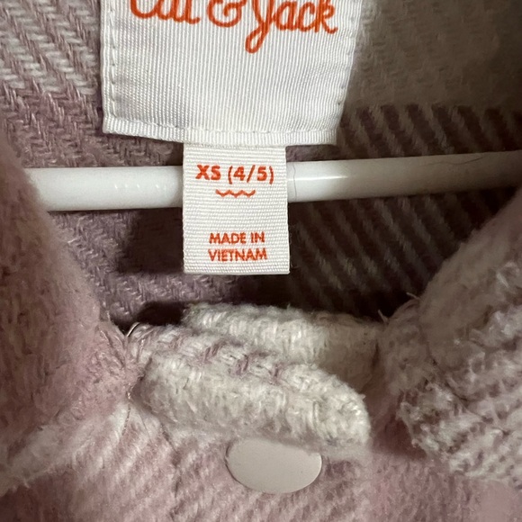 Jack & Cat, Rose pink buffalo check snap button, soft flannel, XS - Picture 2 of 3